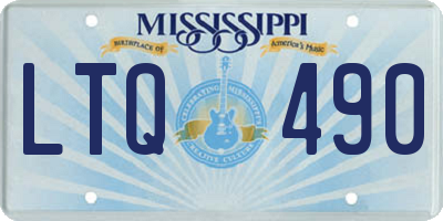 MS license plate LTQ490