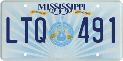 MS license plate LTQ491