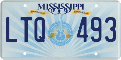 MS license plate LTQ493