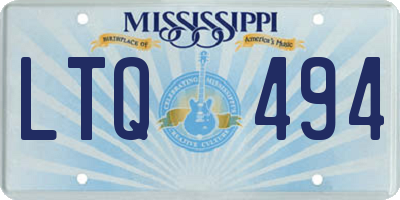 MS license plate LTQ494