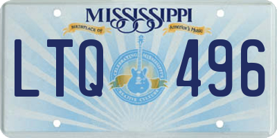 MS license plate LTQ496