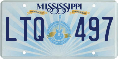 MS license plate LTQ497
