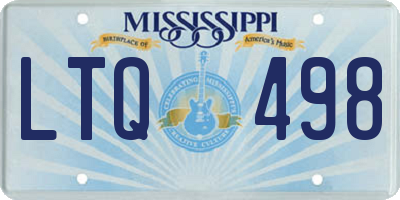 MS license plate LTQ498