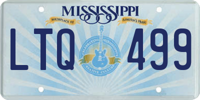 MS license plate LTQ499