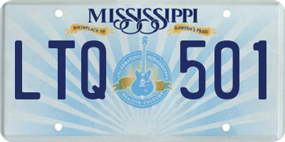 MS license plate LTQ501