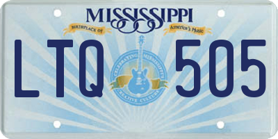 MS license plate LTQ505