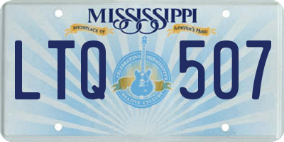 MS license plate LTQ507