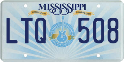MS license plate LTQ508
