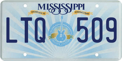 MS license plate LTQ509