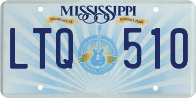 MS license plate LTQ510