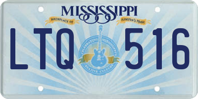 MS license plate LTQ516