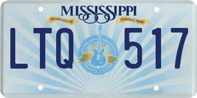 MS license plate LTQ517