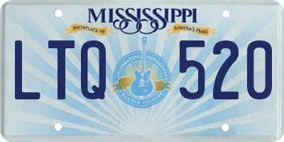 MS license plate LTQ520
