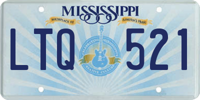 MS license plate LTQ521