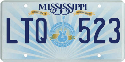 MS license plate LTQ523