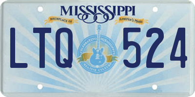MS license plate LTQ524