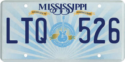 MS license plate LTQ526