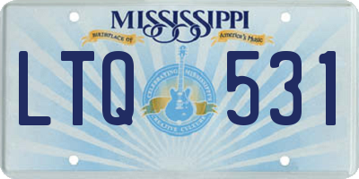 MS license plate LTQ531