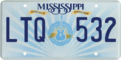 MS license plate LTQ532