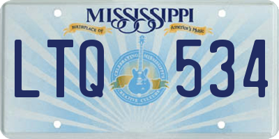 MS license plate LTQ534