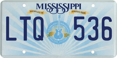 MS license plate LTQ536