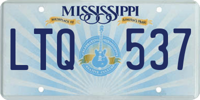 MS license plate LTQ537