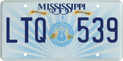 MS license plate LTQ539