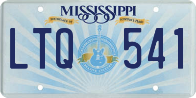 MS license plate LTQ541