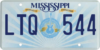 MS license plate LTQ544