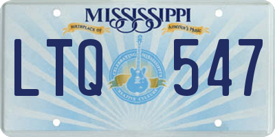 MS license plate LTQ547