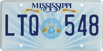 MS license plate LTQ548