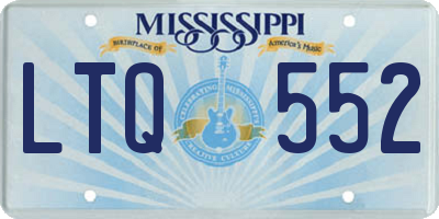MS license plate LTQ552