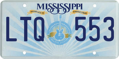 MS license plate LTQ553