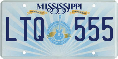 MS license plate LTQ555