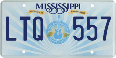 MS license plate LTQ557