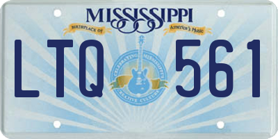MS license plate LTQ561