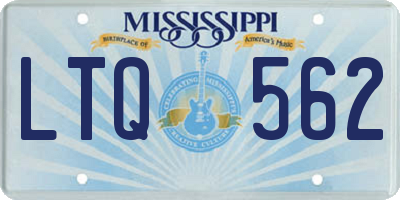 MS license plate LTQ562