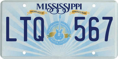 MS license plate LTQ567