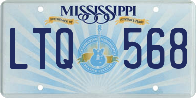 MS license plate LTQ568