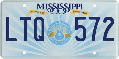 MS license plate LTQ572