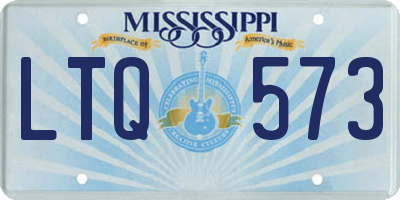 MS license plate LTQ573