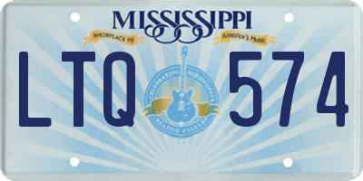 MS license plate LTQ574