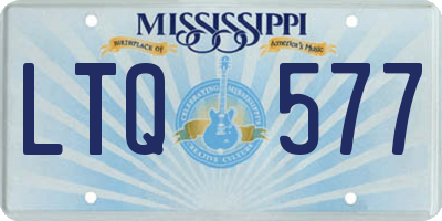 MS license plate LTQ577