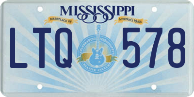 MS license plate LTQ578