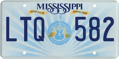 MS license plate LTQ582