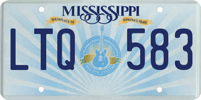 MS license plate LTQ583