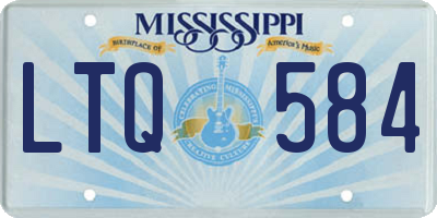 MS license plate LTQ584