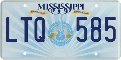 MS license plate LTQ585