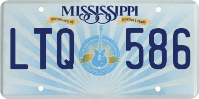 MS license plate LTQ586