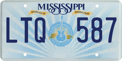 MS license plate LTQ587